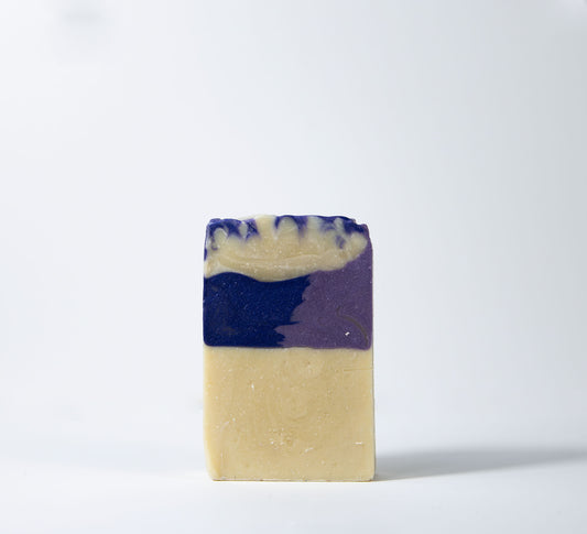 Enjoy the scent of Lavender and Cedar with Crazy Goat Soaps Goat Milk Soap Bar