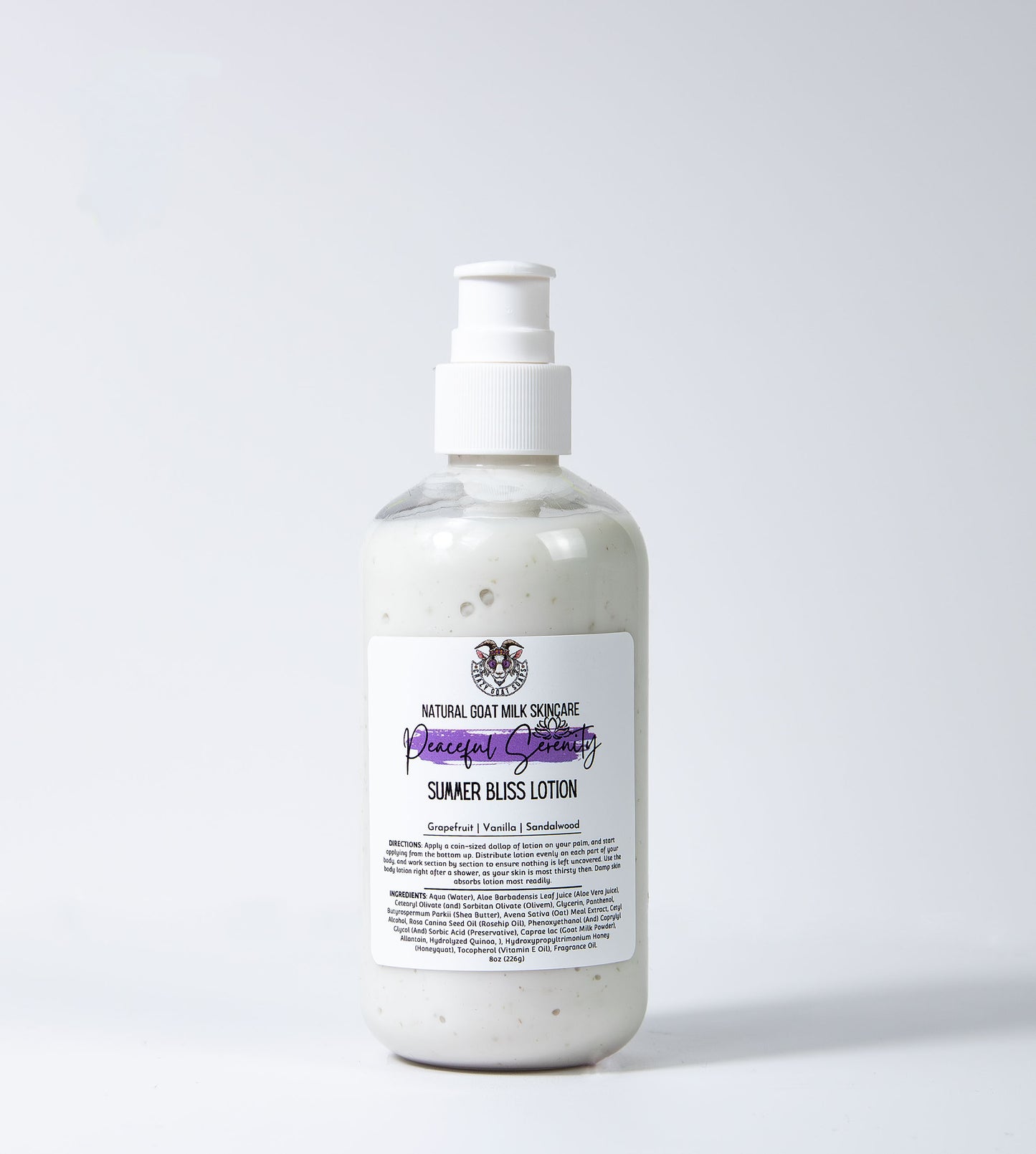 Crazy Goat Soaps Lightweight Goats Milk Lotion is perfect for sensitive skin