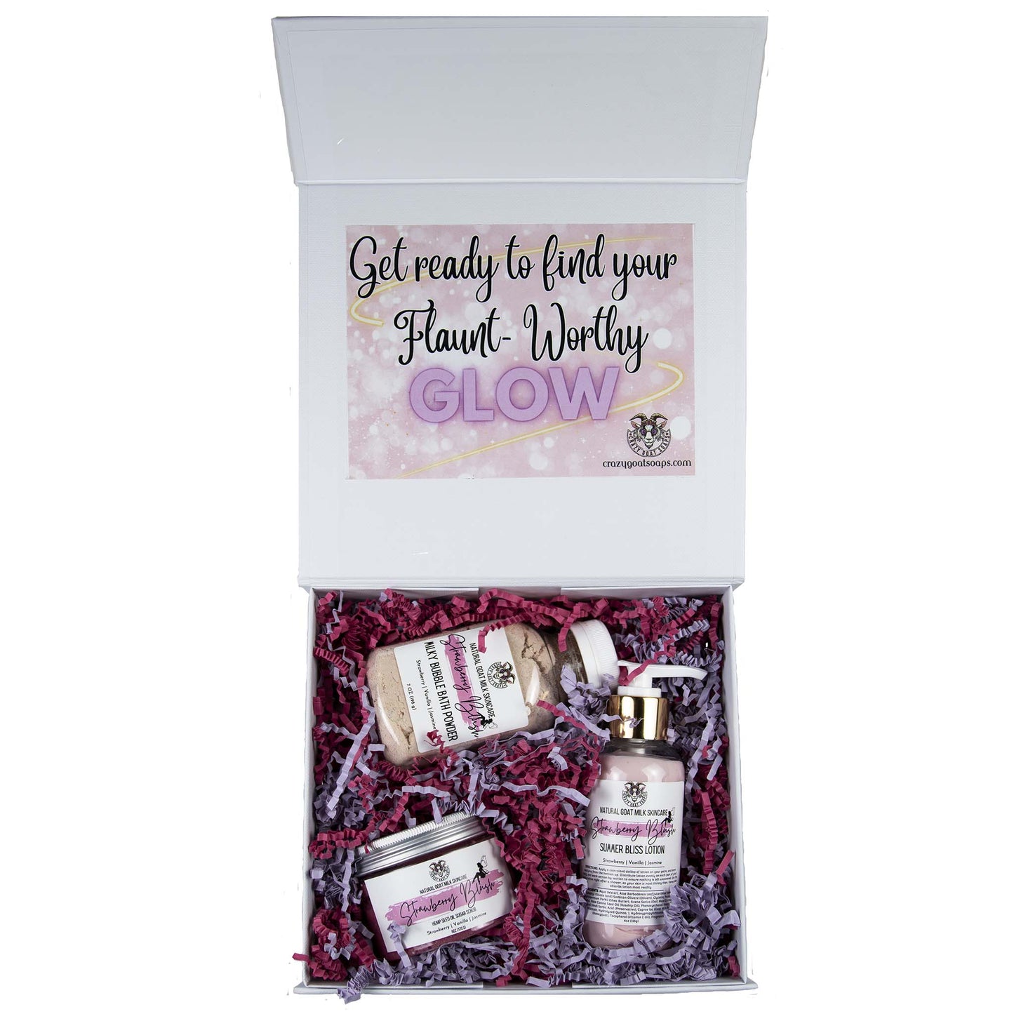 Perfect for any Occasion - Goat Milk Spa Gift Set with Lotion, Bubble Bath and Hemp Seed Sugar Scrub